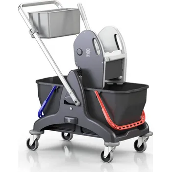 Úklidový vozík IPC Cleaning Úklidový vozík BIS Black is Green 2x15lt včetně ždímače, košíku