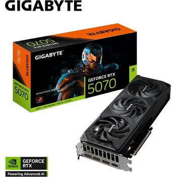GIGABYTE VGA NVIDIA GeForce RTX 5070 WINDFORCE 12G, 12G GDDR7, 3xDP, 1xHDMI