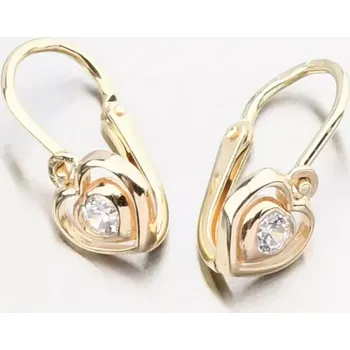 Náušnice Dětské náušničky žluté zlato 585 zirkon 52DN-2752ZB