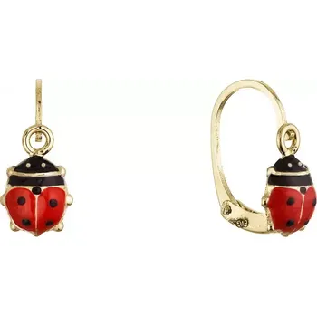 Oblečení a móda Zlaté 14 karátové dětské náušnice berušky 91A00072