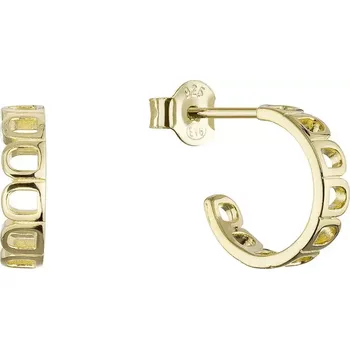 Oblečení a móda Pozlacené náušnice elegantní půlkruhy 61165