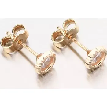 Náušnice Dámské náušnice žluté zlato 585 zirkon 52GZ-5024-ZL