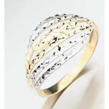 Šperk Dámský prsten zlato mix 585 PKL21-050 velikost 59