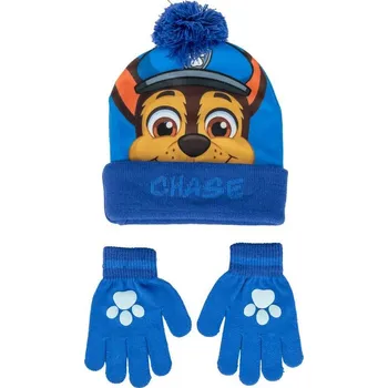 Pokrývka hlavy Dětský zimní set Paw Patrol|Tlapková patrola: Chase (univerzální)
