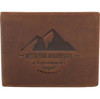 Peněženka Pánská kožená peněženka Peterson PTN N992-BE-MOUNTAIN hnědá