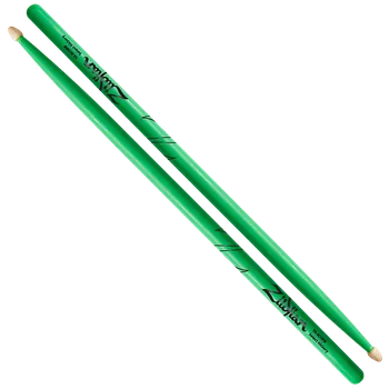 Příslušenství pro bicí nástroj ZILDJIAN Hickory Neon Green 5A Acorn
