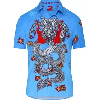 Pánská košile Gravel košile CYCOLOGY Dragon (Motiv Dragon, velikost S)