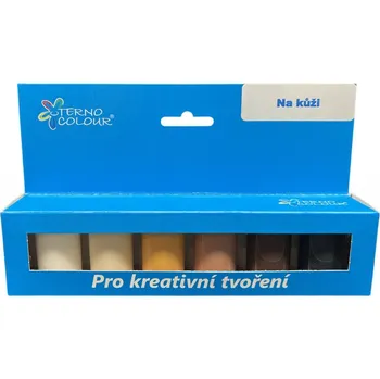 Speciální výtvarná barva Sada barev na kůži - 6 ks základních barev