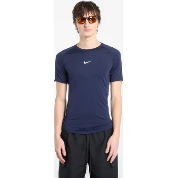 Pánské oblečení Tílko Nike Pro Men's Dri-FIT Tight Short-Sleeve Fitness Top Obsidian/ White S