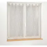 Smyčkový závěs Douceur d'Intérieur Galactee, průsvitný, 2 kusy (2 x 60 x 90 cm), taupe, vyšívaný