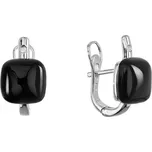 Stříbrné náušnice s pravým onyxem 11731.3