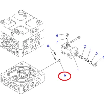 Vymezovací kroužek O kroužek rozvaděče Komatsu