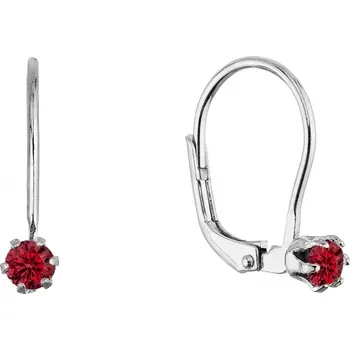 Oblečení a móda Stříbrné visací náušnice s Preciosa krystalem 31322.3 siam