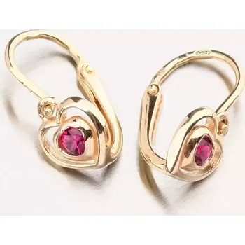 Náušnice Dětské náušničky žluté zlato 585 zirkon se 52DN-2752ZČ