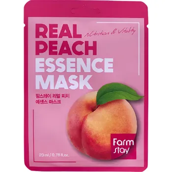 Pleťová maska Posilující maska s extraktem z Broskví - Farm Stay Real Peach essence mask