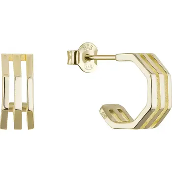 Oblečení a móda Pozlacené náušnice hranaté půlkruhy 61152
