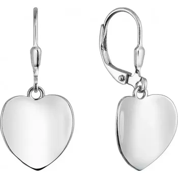 Oblečení a móda Stříbrné náušnice visací srdce 61060