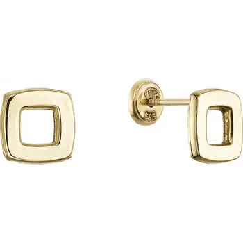 Náušnice Zlaté 14 karátové náušnice čtverec 91A00085