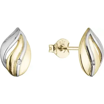 Oblečení a móda Stříbrné dvoubarevné náušnice 11556.1