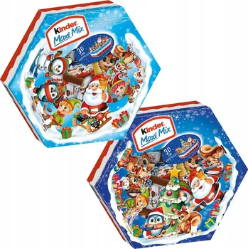 Cukrovinka Kinder Maxi Mix vánoční 3D talíř mix motivů 143 g