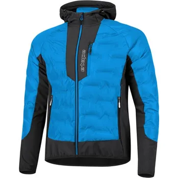 Cyklistická bunda Pánská zimní bunda CRUX ULTRA, modrá/černá (materiál NanoLoft s tepelnou izolací, velikost 3XL)