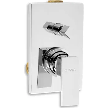 Vodovodní baterie Vanová sprchová pod. baterie s přepínačem Titania CUBE chrom