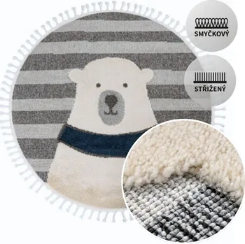 Koberec Kusový koberec FANO 398 Bear kruh Rozměr: 133x133 cm