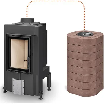 Krbová vložka ROMOTOP DYNAMIC B 3G 38.50.01M krbová vložka 5,0-13,0 kW, s akumulačními prstenci MAMMOTH