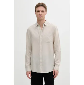 Pánské oblečení Calvin Klein Košile K10K114488 Béžová Regular Fit M