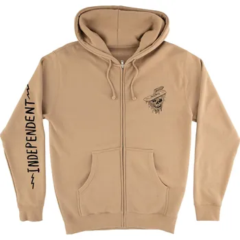 Pánská mikina INDEPENDENT mikina - Bratrud Notebook Zip Hooded Heavyweight Sweatshirt Sandstone (156875) velikost: