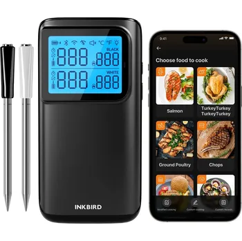 Kuchyňský teploměr Multisensorový teploměr na maso 300m INT-12E-BW Inkbird