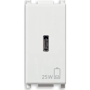Vimar 14292.C.25 Plana 25W USB napájecí adaptér pro elektronická zařízení, výstup USB-C,