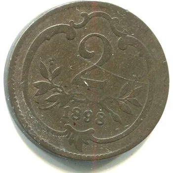 František Josef I. 2 Heller 1898.