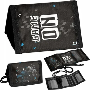 Peněženka Paso Dětská peněženka na suchý zip Game On černá