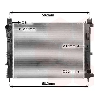 Auto-moto Chladič, chlazení motoru VAN WEZEL 15012700