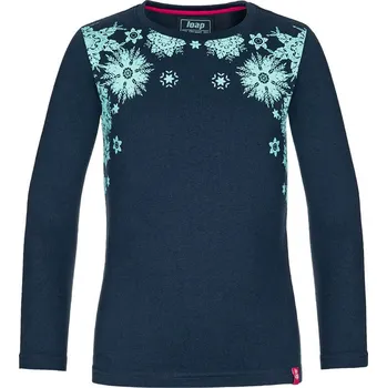 Dívčí oblečení Dětské bavlněné triko LOAP Badonna modrá Velikost: 112/116