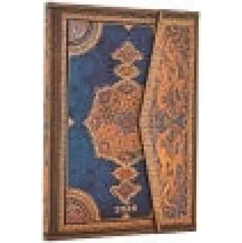 Diář 2026 Safavid Indigo (Safavid Binding Art) Midi 12-month Verso Hardcover Flexi Dayplanner 2026 (Wrap Closure) - Paperblanks
