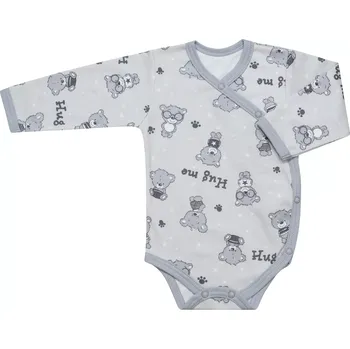 Kojenecký body ESITO | Dětské body zavinovací Teddy bears Grey - šedá / 68