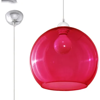Závěsné svítidlo BALL červené skleněné moderní do obýváku, kuchyně, nad ostrůvek