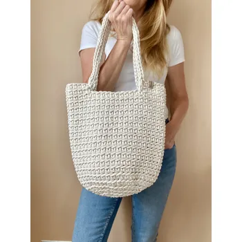 Háčkovaná kabelka Shopperka natural