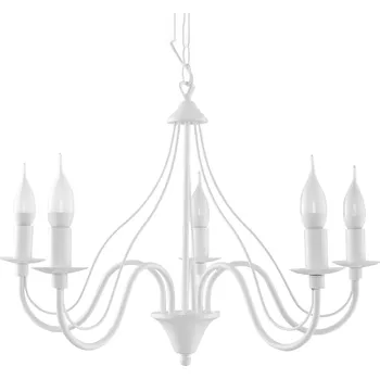 Lustr Minerwa bílý 5ramenný moderní do obýváku a jídelny stropní lampa