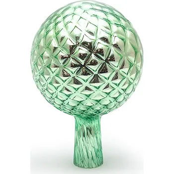 Zahradní dekorace Koule na plot - stříbřená | 82125