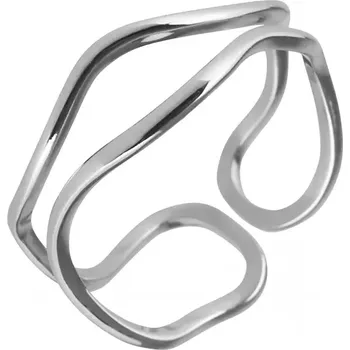 Oblečení a móda Stříbrný prsten dvojitý 65012 UNI