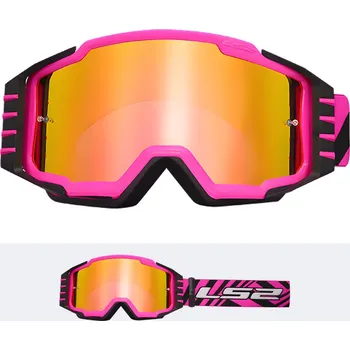 Motodoplněk LS2 CHARGER PRO GOGGLE PINK WITH SILVER VISOR