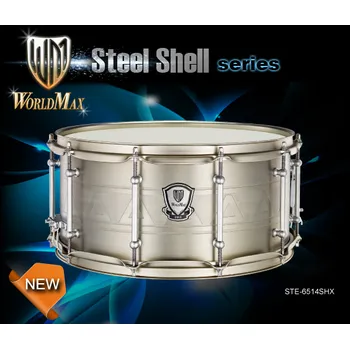 Jednotlivý buben WORLDMAX STE-6514SHX Stainless Steel 14x6,5 Snare