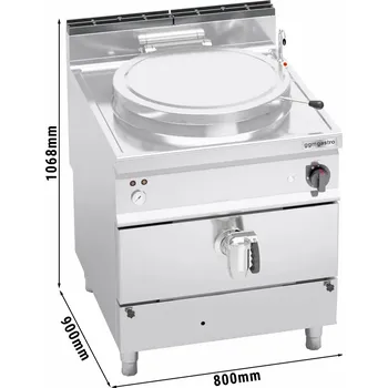 Sporák G.Gastro Plynový varný kotel 150L (20,9 kW) - nepřímý ohřev