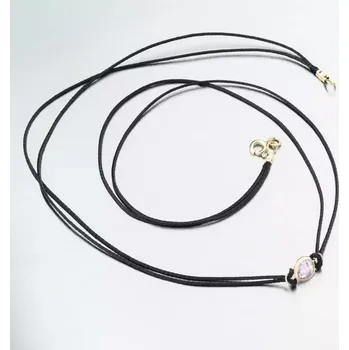 Náhrdelník Dámský náhrdelník žluté zlato 585 šňůrkový s přívěskem LT15-001-ZL-PINK LT14-014-ZL-PINK délka 42 cm