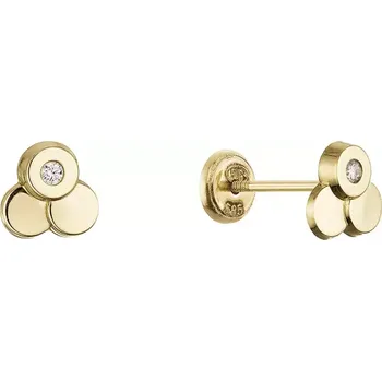 Oblečení a móda Zlaté 14 karátové náušnice se zirkonem 91Z00066