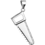 Stříbrný přívěsek ruční pila 14059.1 crystal