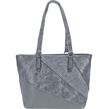 Tmavě šedá dámská kabelka přes rameno se vzory Maika